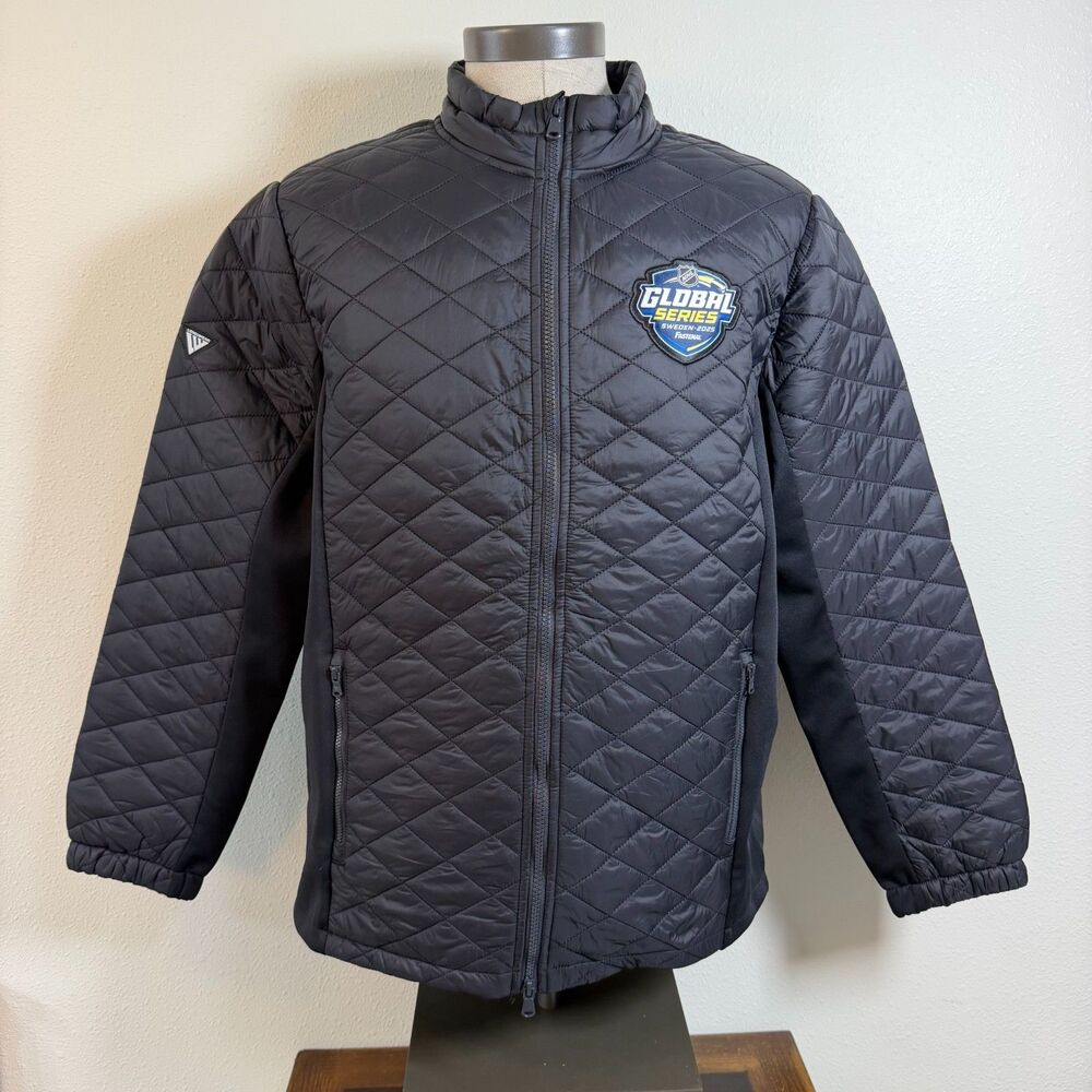 Levelwear NHL Global Series Sweden 2025 Jacket Men's L Black Quilted Full Zip